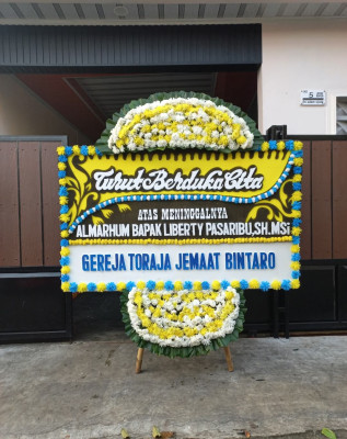 Papan Bunga Duka di Mekarbaru